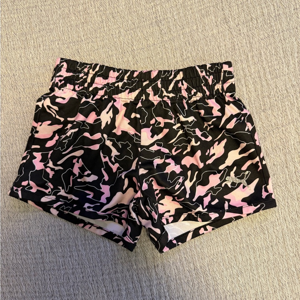 Puma Kids Pink Camo Shorts